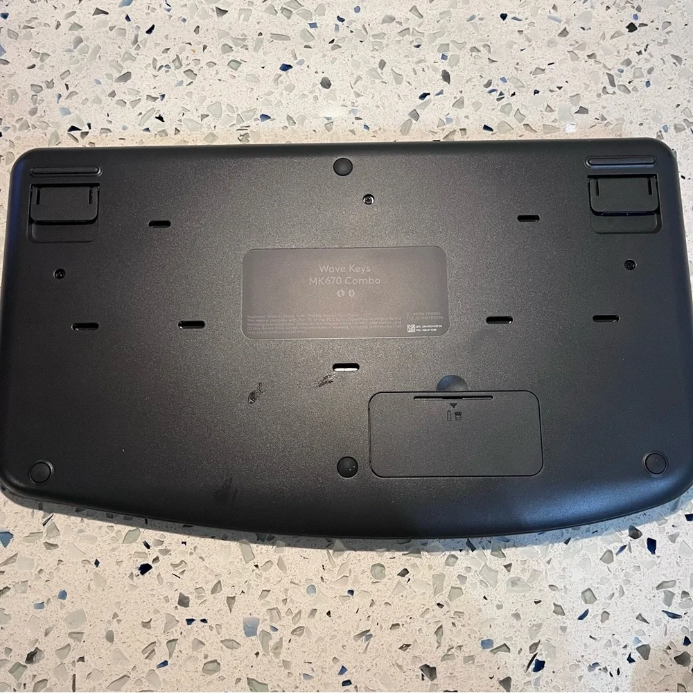 Logitech Black Ergonomic Curved Wireless Keyboard with Cushioned Palm Rest